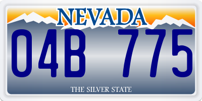 NV license plate 04B775