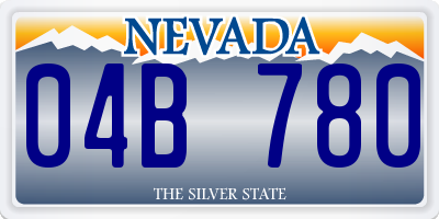 NV license plate 04B780