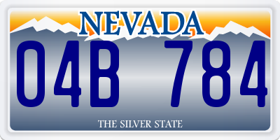 NV license plate 04B784