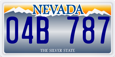NV license plate 04B787