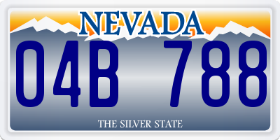 NV license plate 04B788