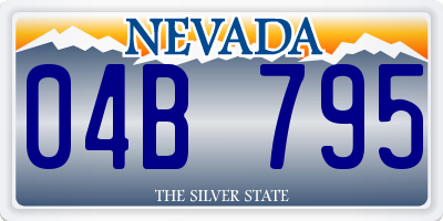 NV license plate 04B795