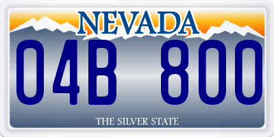 NV license plate 04B800