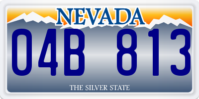 NV license plate 04B813