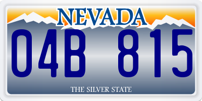 NV license plate 04B815