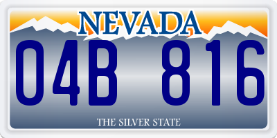 NV license plate 04B816