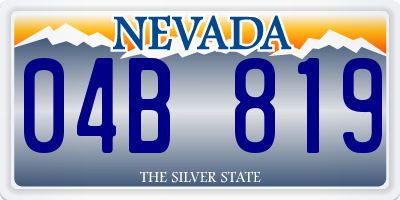 NV license plate 04B819