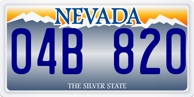 NV license plate 04B820