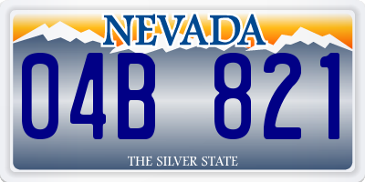 NV license plate 04B821