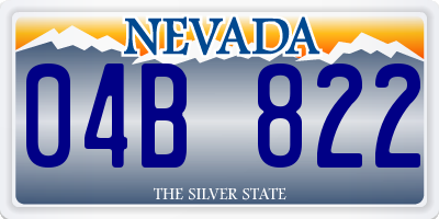 NV license plate 04B822