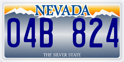 NV license plate 04B824