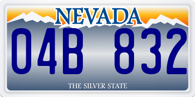 NV license plate 04B832