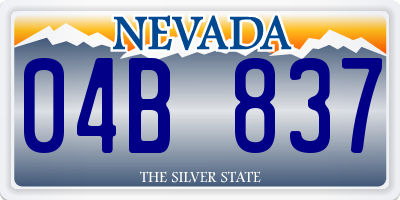 NV license plate 04B837