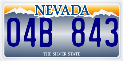 NV license plate 04B843