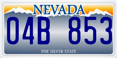 NV license plate 04B853