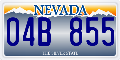 NV license plate 04B855