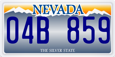 NV license plate 04B859