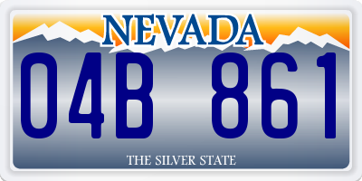 NV license plate 04B861