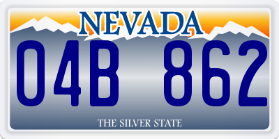 NV license plate 04B862
