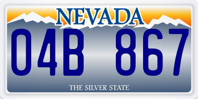NV license plate 04B867