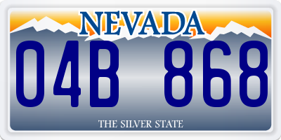 NV license plate 04B868