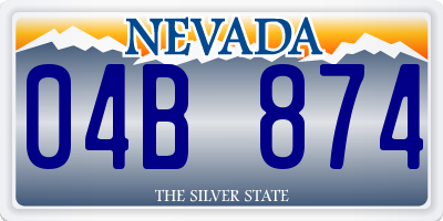 NV license plate 04B874