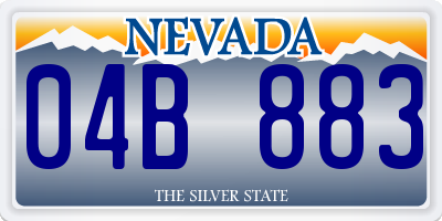 NV license plate 04B883