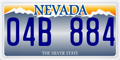 NV license plate 04B884