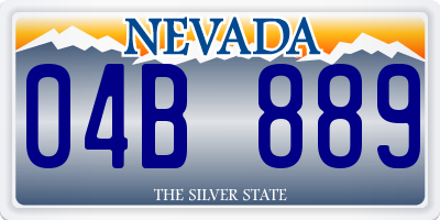 NV license plate 04B889