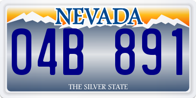 NV license plate 04B891