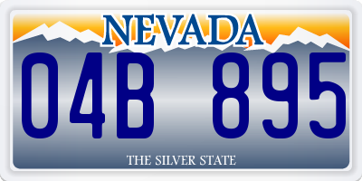 NV license plate 04B895