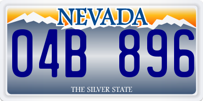NV license plate 04B896