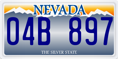 NV license plate 04B897