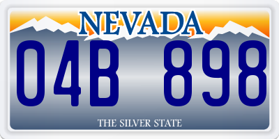 NV license plate 04B898