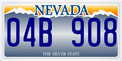 NV license plate 04B908