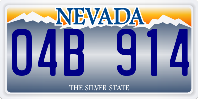 NV license plate 04B914