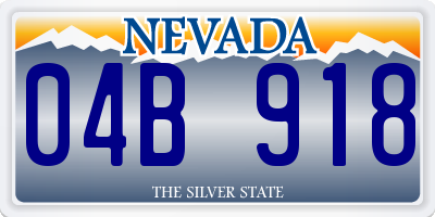 NV license plate 04B918