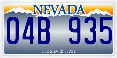 NV license plate 04B935