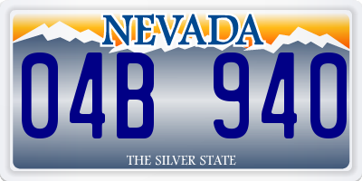 NV license plate 04B940