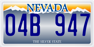 NV license plate 04B947