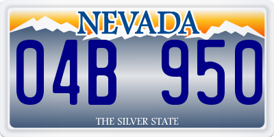 NV license plate 04B950