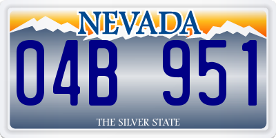 NV license plate 04B951