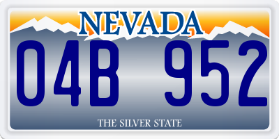 NV license plate 04B952