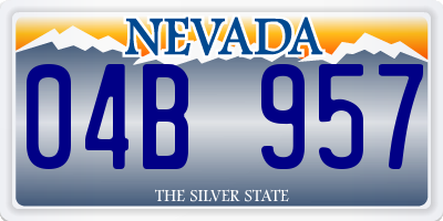 NV license plate 04B957