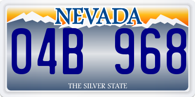 NV license plate 04B968