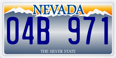 NV license plate 04B971