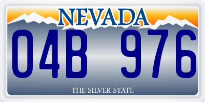 NV license plate 04B976