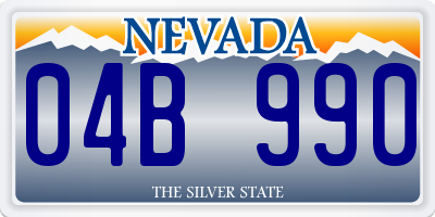 NV license plate 04B990