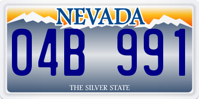 NV license plate 04B991