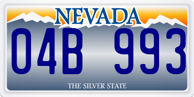 NV license plate 04B993